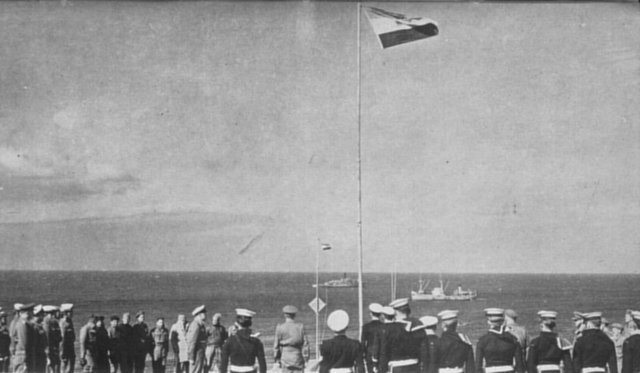 FLAG RAISING.